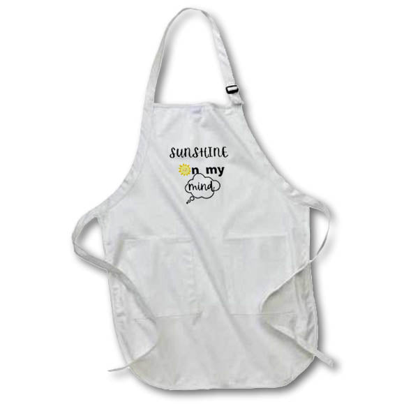 Apron - Image of sun with a text sushine on my mind s Collection for SUMMER design and ideas