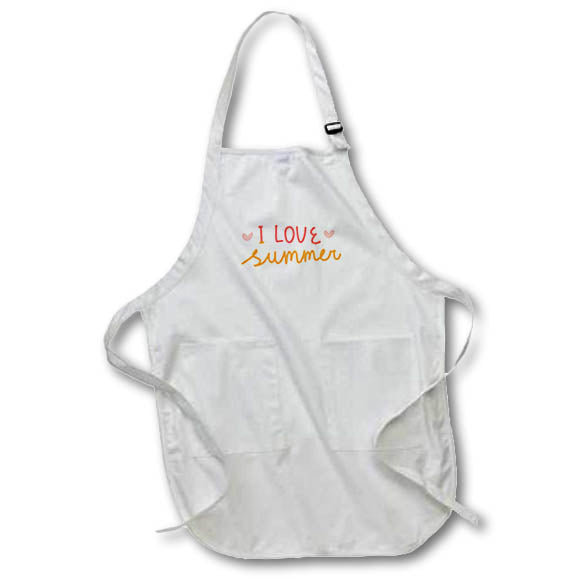 Apron - I Love Summer 3dRose - Rosette - Summer