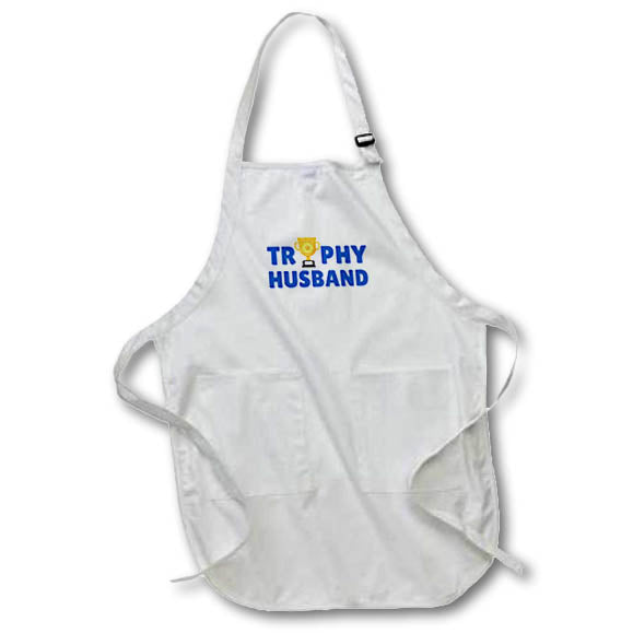 Apron - Trophy Husband 3dRose - Rosette - Couple Gifts