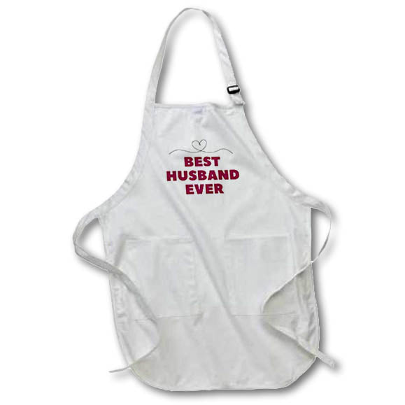 Apron - Text of Best Husban ever 3dRose Mary Aikeen- Husband Greetings