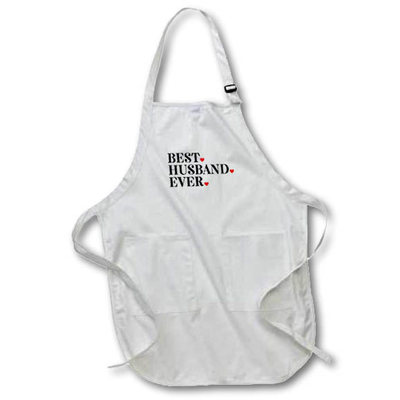 Apron - Best Husband Ever 3dRose - Rosette - Valentine Quotes