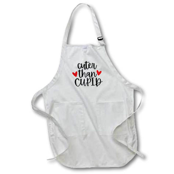 Apron - Cuter Than Cupid Valentine Anniversary Gift For Wife Husband Girlfriend Boyfriend 3dRose - Rosette - Lovers Gifts