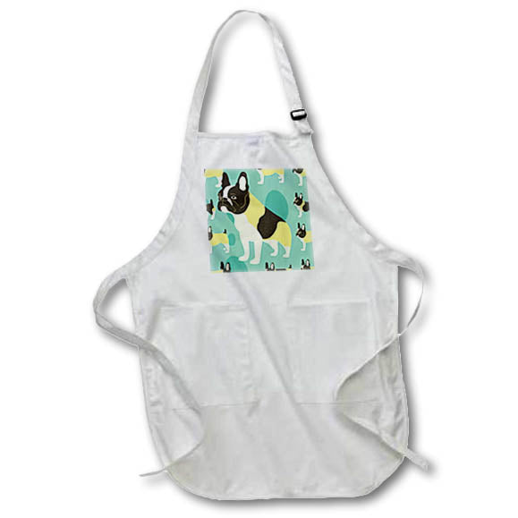 Apron - Mid-century charm meets French Bulldog whimsy Craftsman Studios - Mid-Century Modern