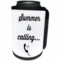 3dRose 3DRose Gabriella-Quote - Image of Summer Is Calling Quote - Can Cooler Bottle Wrap (cc_316914)