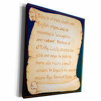 3dRose Beverly Turner Name Design - Riley The Meaning - Museum Grade Canvas Wrap (cw_16290)