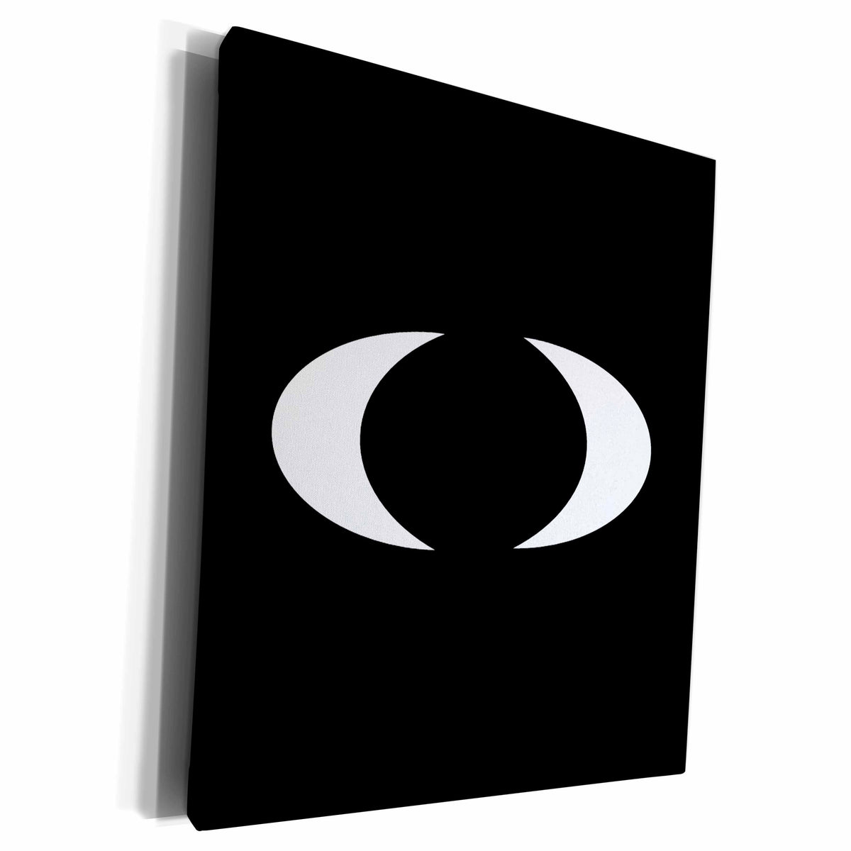 3dRose Image of Drawing Of Two Quarter Moons In Black And... - Museum Grade Canvas Wrap (cw_354425)