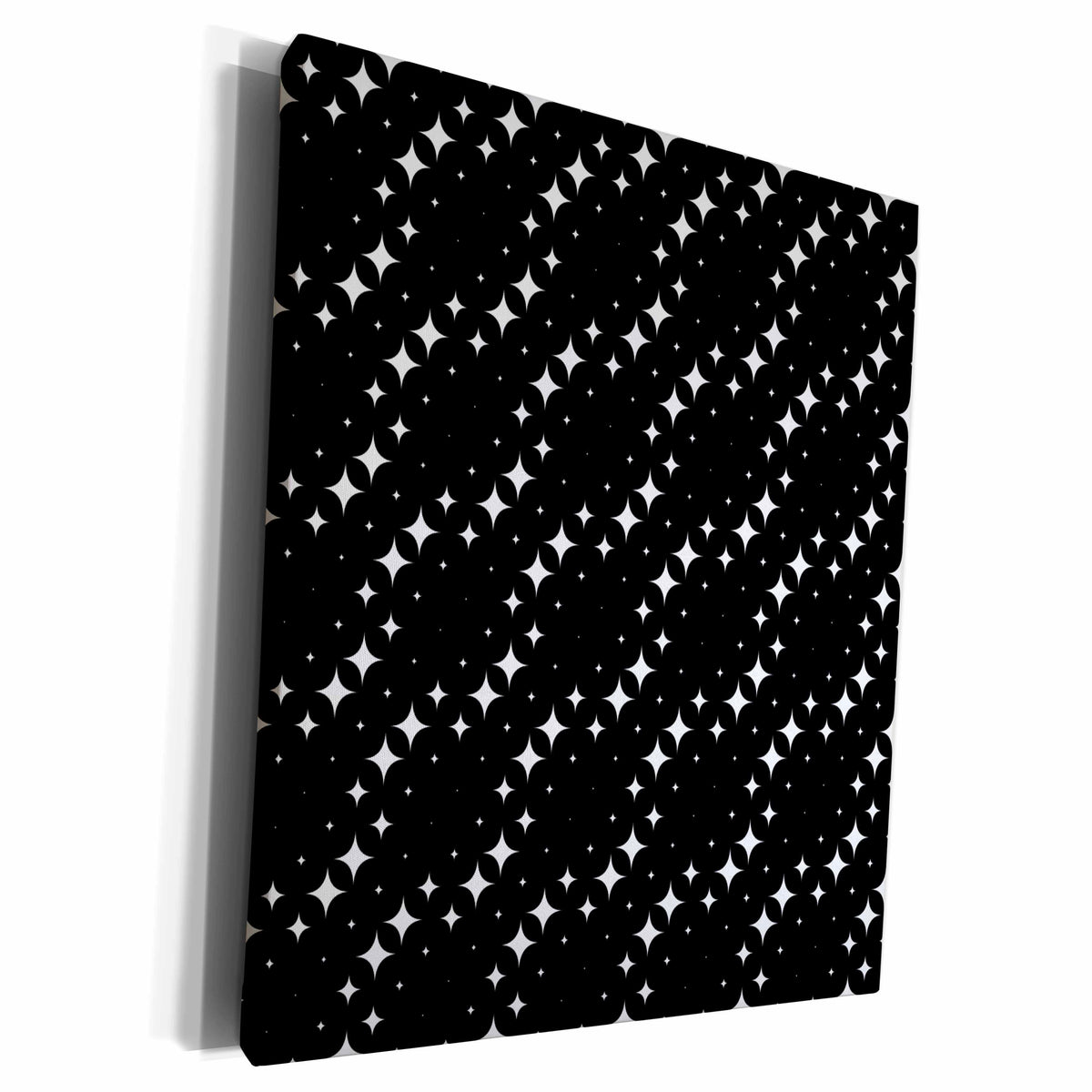 3dRose Geometrical seamless abstract curved star pattern... - Museum Grade Canvas Wrap (cw-377759)