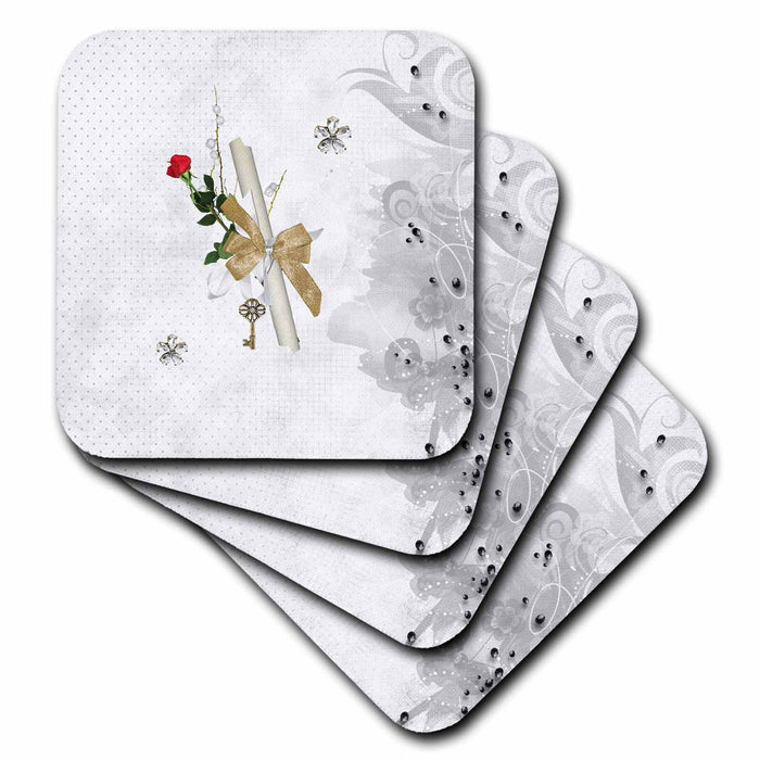 image of set of 8 Ceramic Tile Coasters