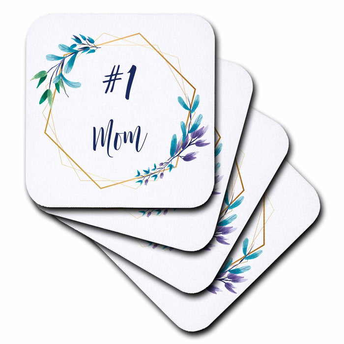 image of set of 4 Ceramic Tile Coasters