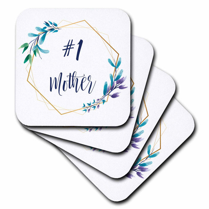 image of set of 4 Ceramic Tile Coasters