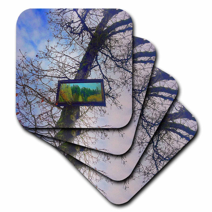 image of set of 4 Ceramic Tile Coasters