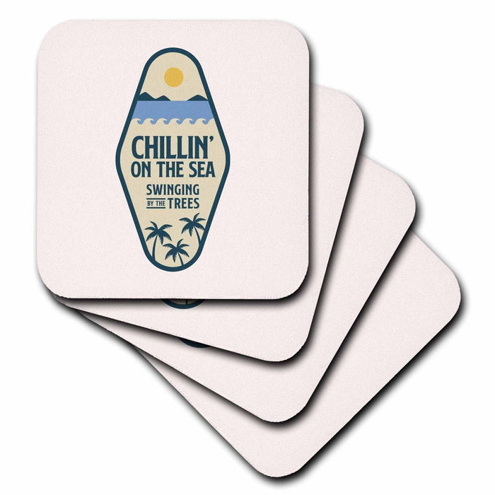 image of set of 4 Ceramic Tile Coasters