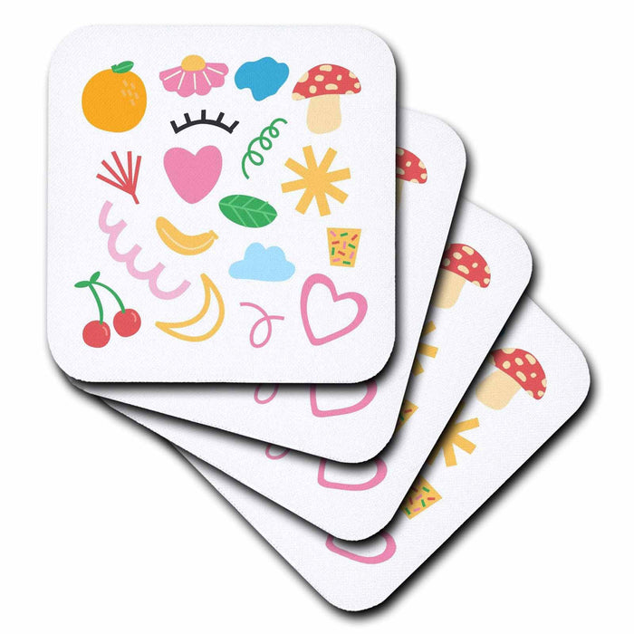 image of set of 8 Ceramic Tile Coasters