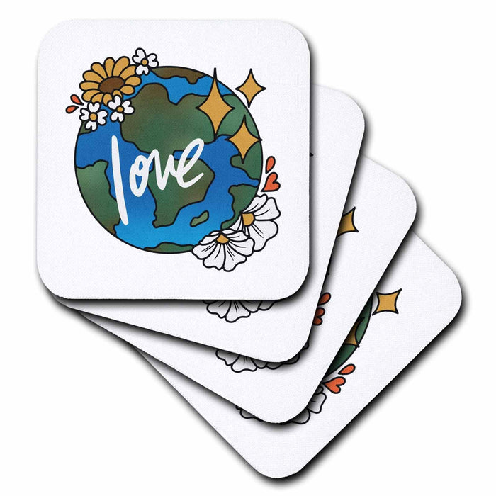 image of set of 4 Ceramic Tile Coasters