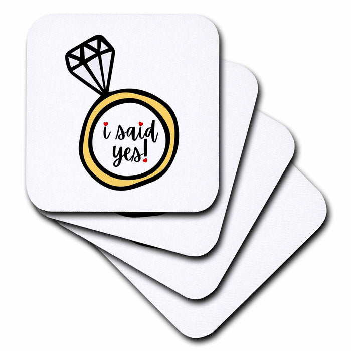 image of set of 4 Ceramic Tile Coasters