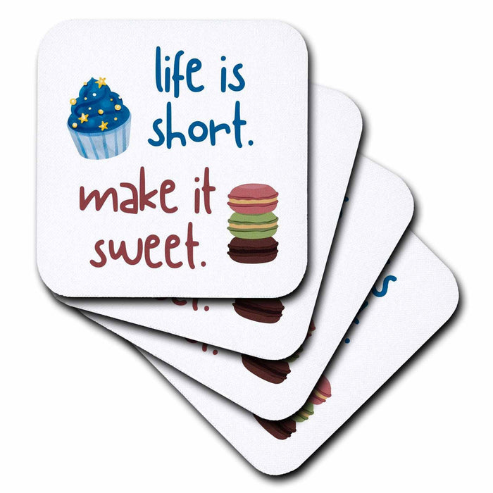 image of set of 4 Ceramic Tile Coasters