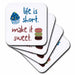 image of set of 8 Ceramic Tile Coasters