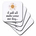 image of set of 4 Ceramic Tile Coasters