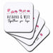 image of set of 4 Ceramic Tile Coasters