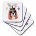 image of set of 4 Ceramic Tile Coasters