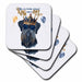 image of set of 4 Ceramic Tile Coasters