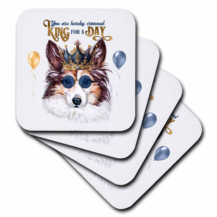 image of set of 4 Ceramic Tile Coasters