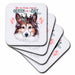 image of set of 4 Ceramic Tile Coasters