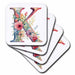 image of set of 4 Ceramic Tile Coasters