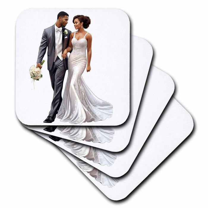 image of set of 4 Ceramic Tile Coasters