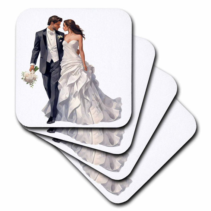 image of set of 4 Ceramic Tile Coasters