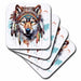 image of set of 4 Ceramic Tile Coasters