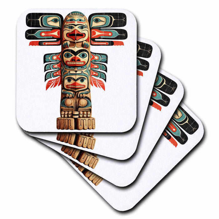 image of set of 4 Ceramic Tile Coasters