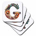 image of set of 4 Ceramic Tile Coasters