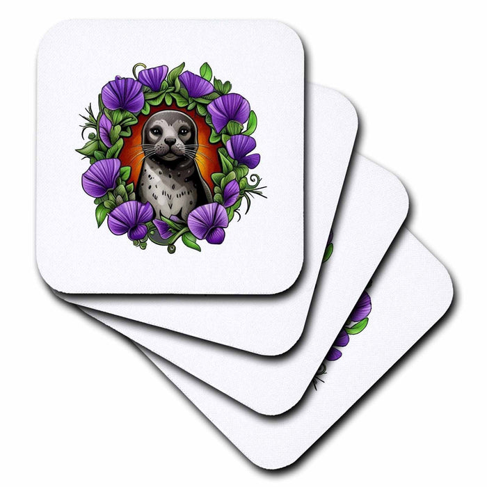 image of set of 8 Ceramic Tile Coasters