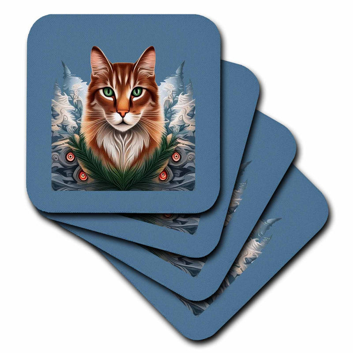 image of set of 4 Ceramic Tile Coasters