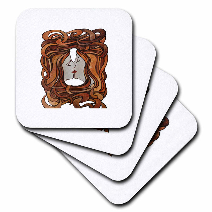 image of set of 8 Ceramic Tile Coasters