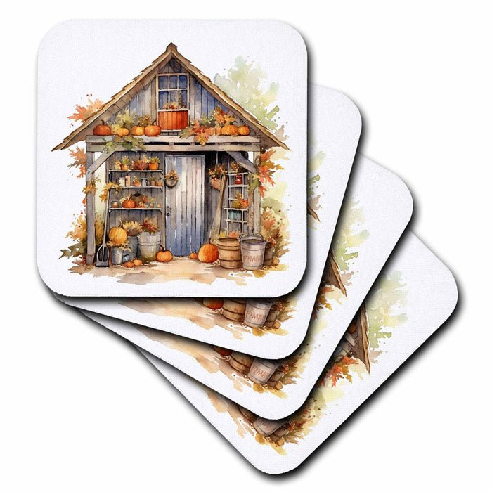 image of set of 8 Ceramic Tile Coasters