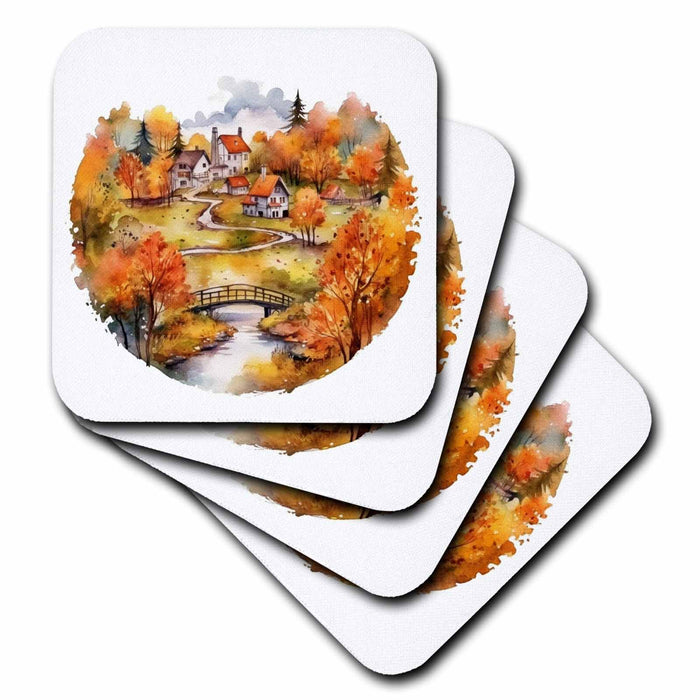 image of set of 4 Ceramic Tile Coasters