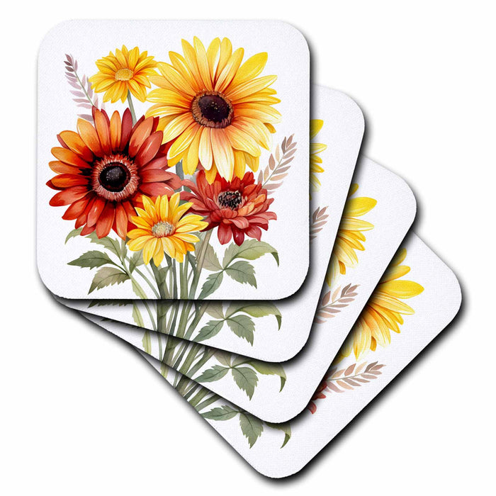 image of set of 4 Ceramic Tile Coasters