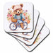 image of set of 4 Ceramic Tile Coasters