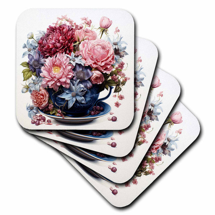 image of set of 8 Ceramic Tile Coasters