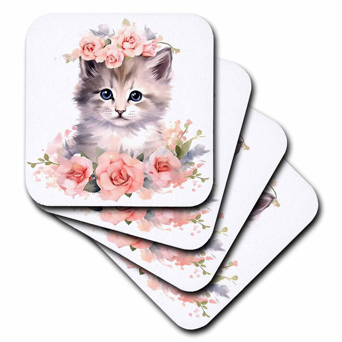 image of set of 8 Ceramic Tile Coasters