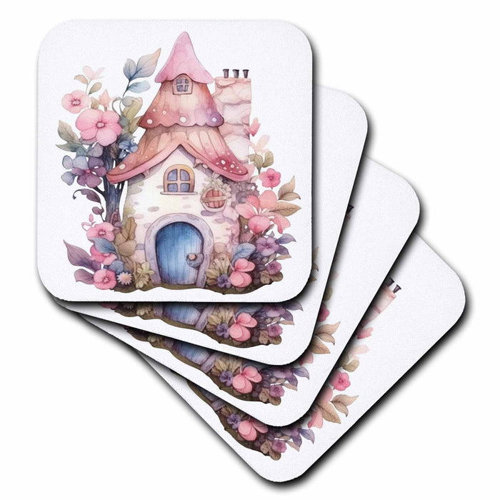 image of set of 4 Ceramic Tile Coasters