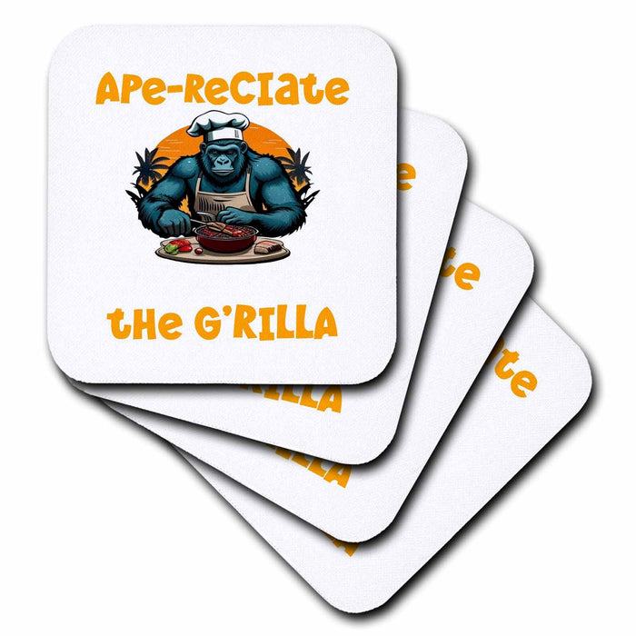 image of set of 4 Ceramic Tile Coasters