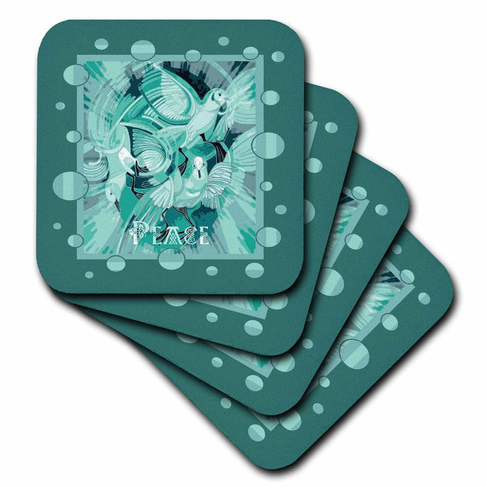 image of set of 8 Ceramic Tile Coasters