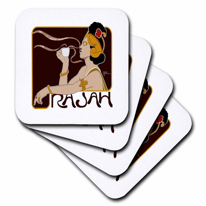 image of set of 4 Ceramic Tile Coasters