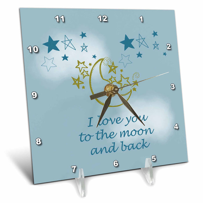 Desk Clock - I Love You to the moon and back PS Inspirations