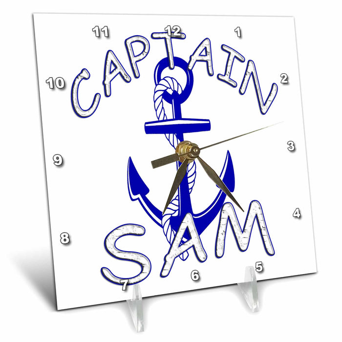 Desk Clock - Captain Sam. Personalized quotes. Nautical Quotes