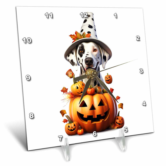 Desk Clock - Halloween Dalmatian dressed as a magic wizard CR Media - Illustrations