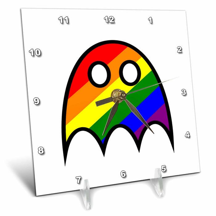 Desk Clock - Boo The Closet Ghost LGBTQIA Humor Quote - LGBTQIA Coming Out